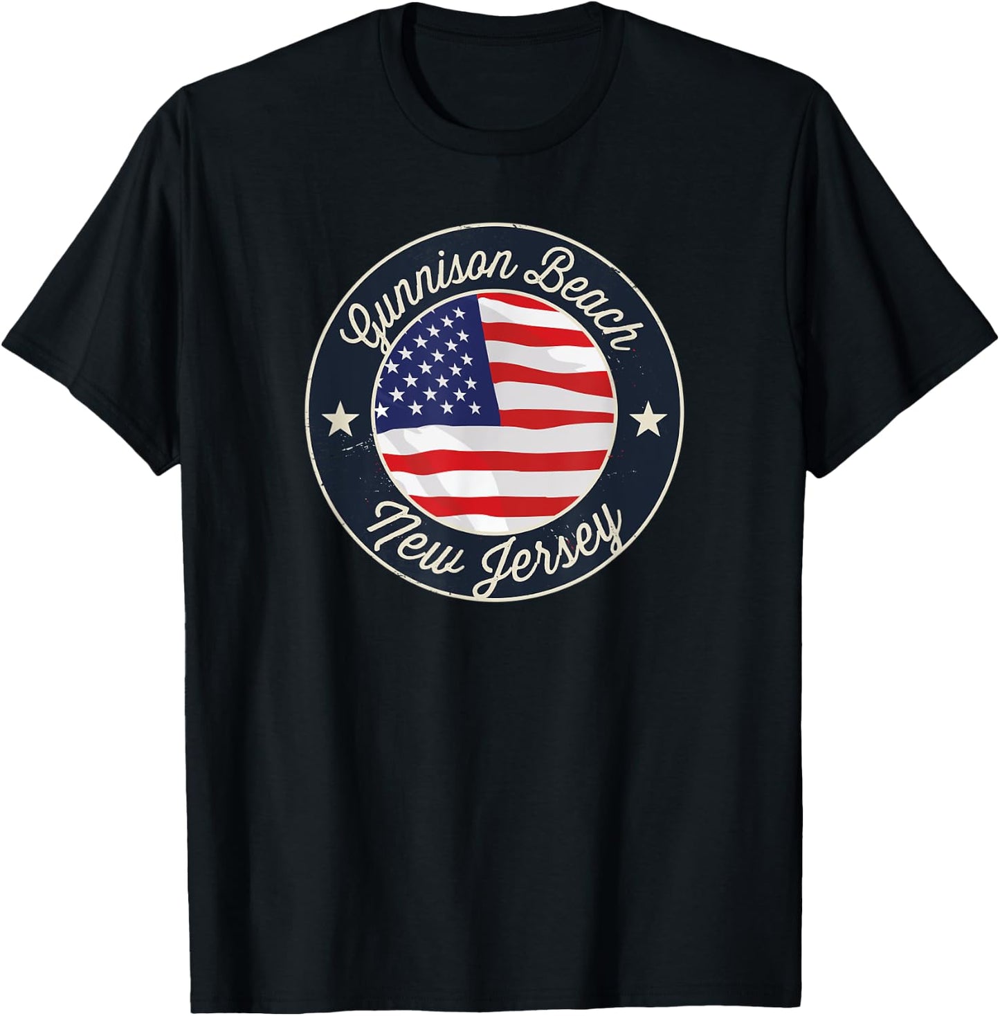 Gunnison Beach - Patriotic New Jersey Souvenir Women Kids Men T-Shirt - T-Shirt | Black