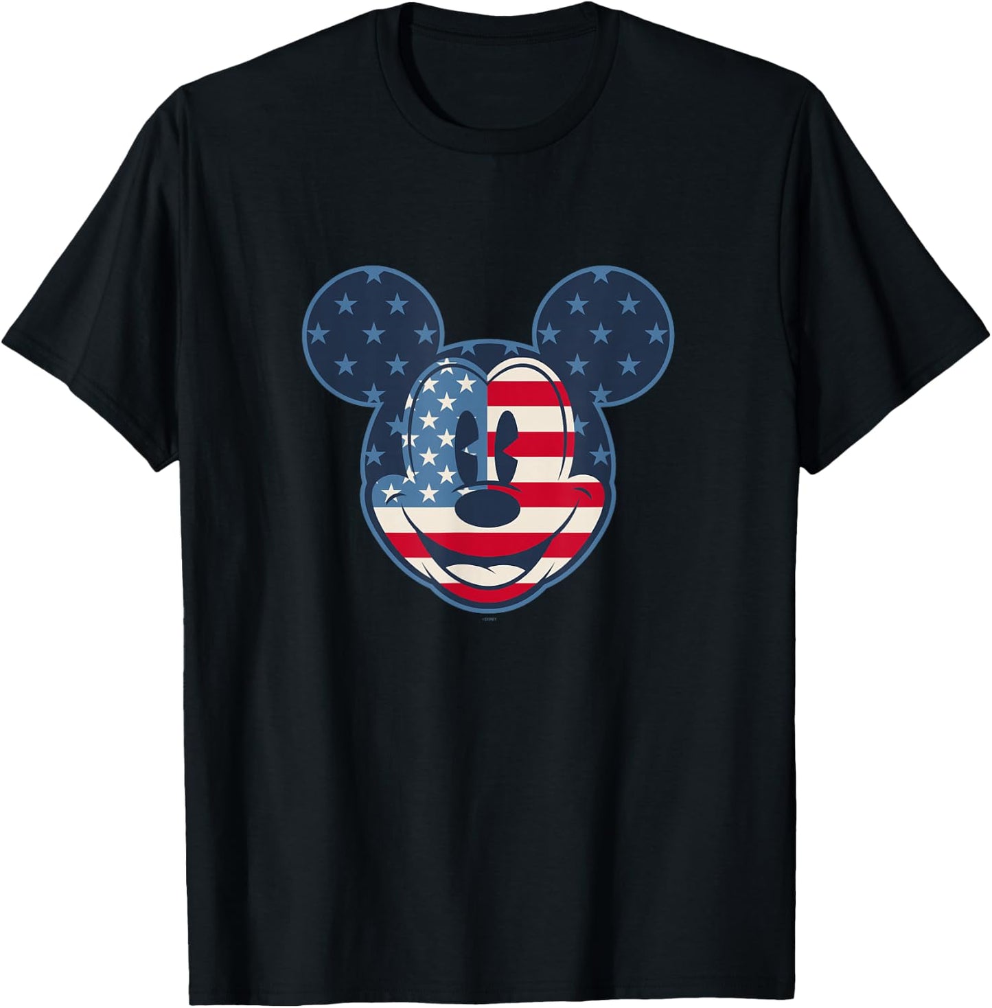 Disney Mickey Mouse Vintage Americana Fourth of July T-Shirt - T-Shirt | Black