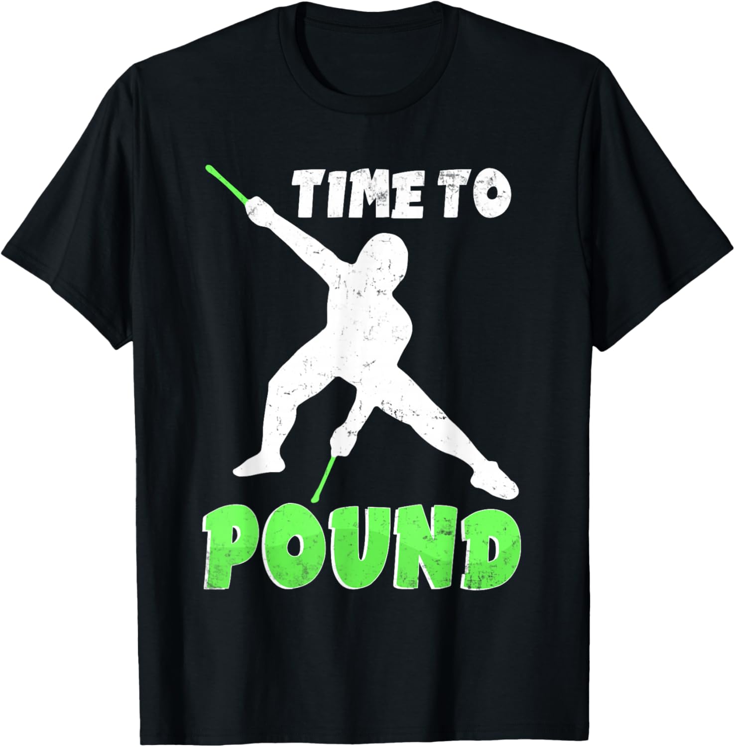 Time to Pound - Workout Fitness for Instructors & Rockers T-Shirt - T-Shirt | Black