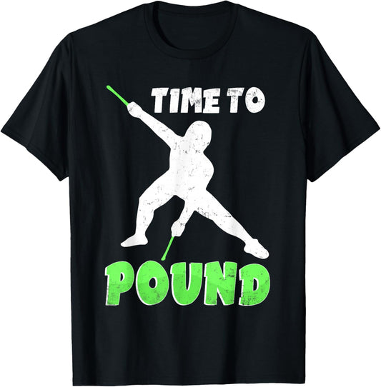 Time to Pound - Workout Fitness for Instructors & Rockers T-Shirt - T-Shirt | Black