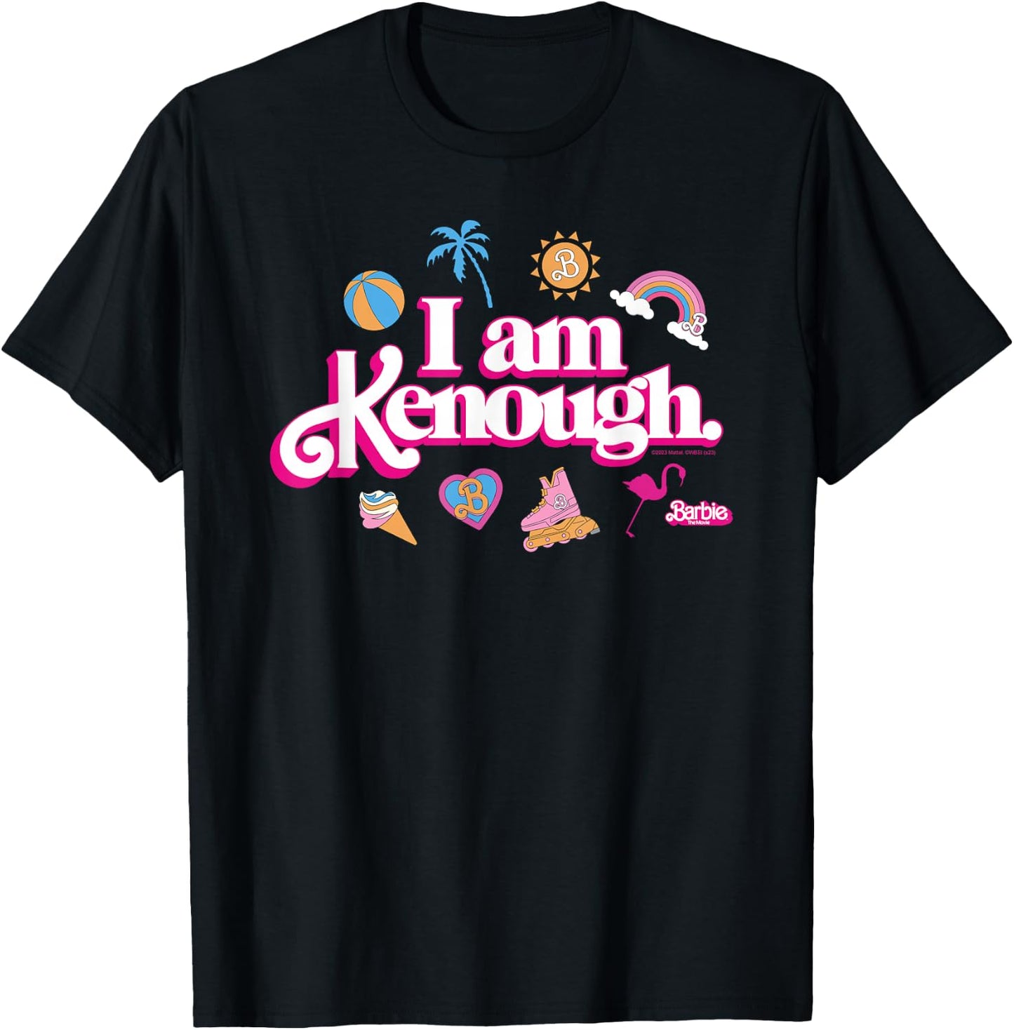 Barbie The Movie - I Am Kenough Icons T-Shirt - T-Shirt | Black