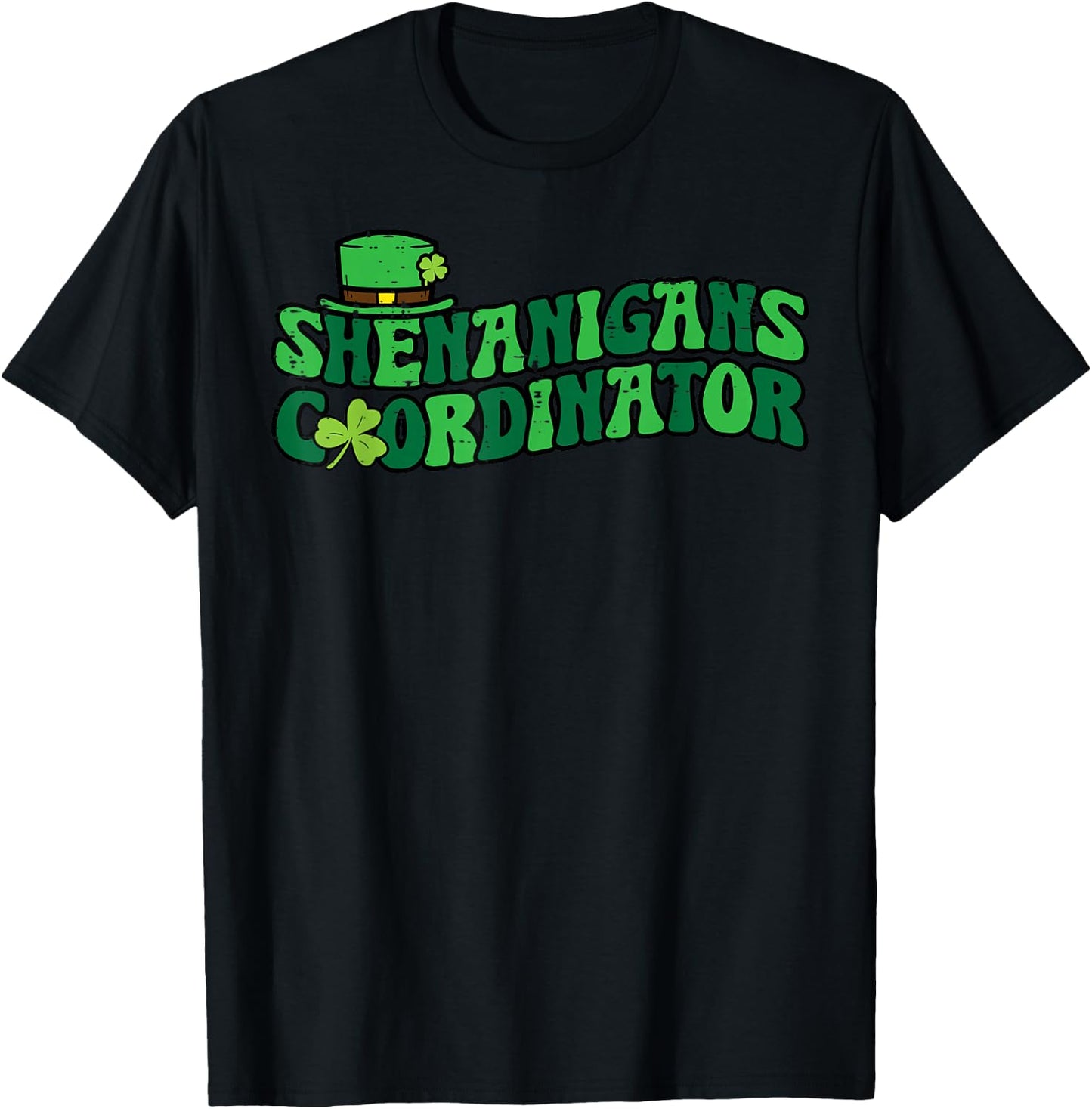 St Patricks Day Shenanigans Coordinator Saint Pattys Teacher T-Shirt - T-Shirt | Black