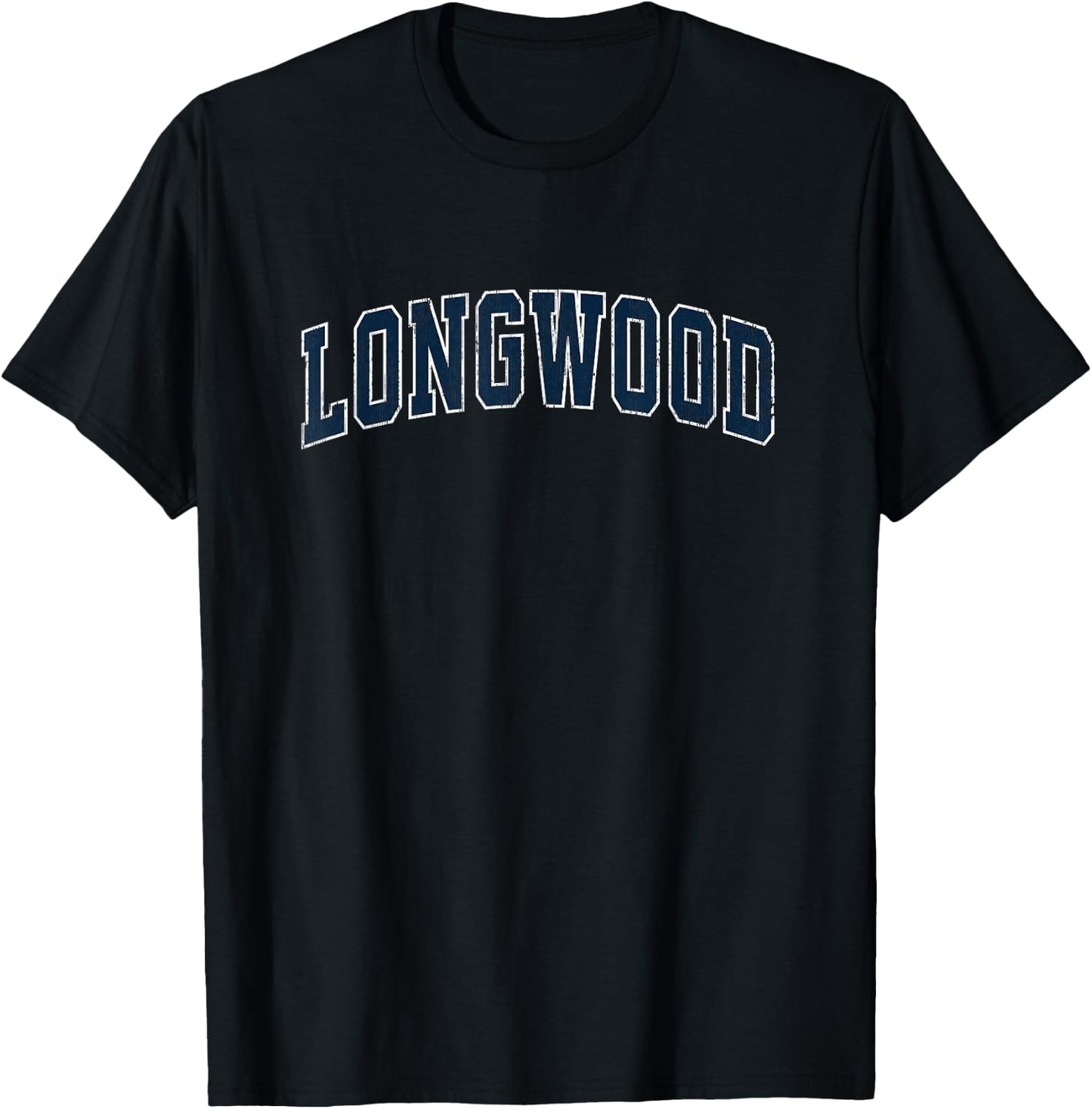 Longwood Florida FL Vintage Sports Design Navy Design T-Shirt - T-Shirt | Black