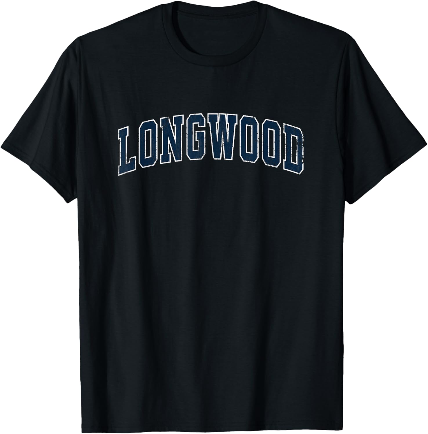 Longwood Florida FL Vintage Sports Design Navy Design T-Shirt - T-Shirt | Black