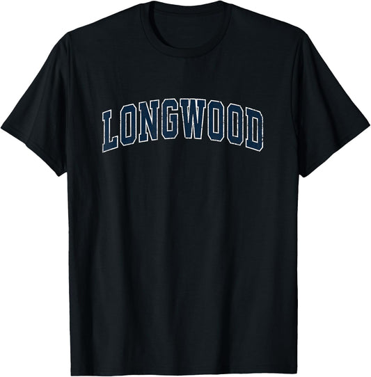 Longwood Florida FL Vintage Sports Design Navy Design T-Shirt - T-Shirt | Black