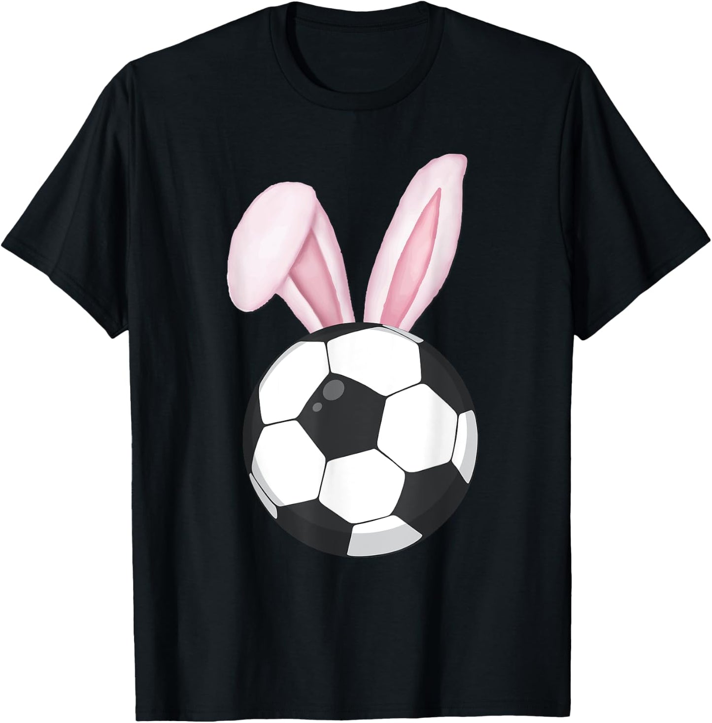 Easter Soccer Ball Easter Day Funny Easter Bunny Soccer T-Shirt - T-Shirt | Black