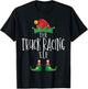 Truck Racing Elf Shirt Family Matching Pajamas Christmas Elf T-Shirt - T-Shirt | Black