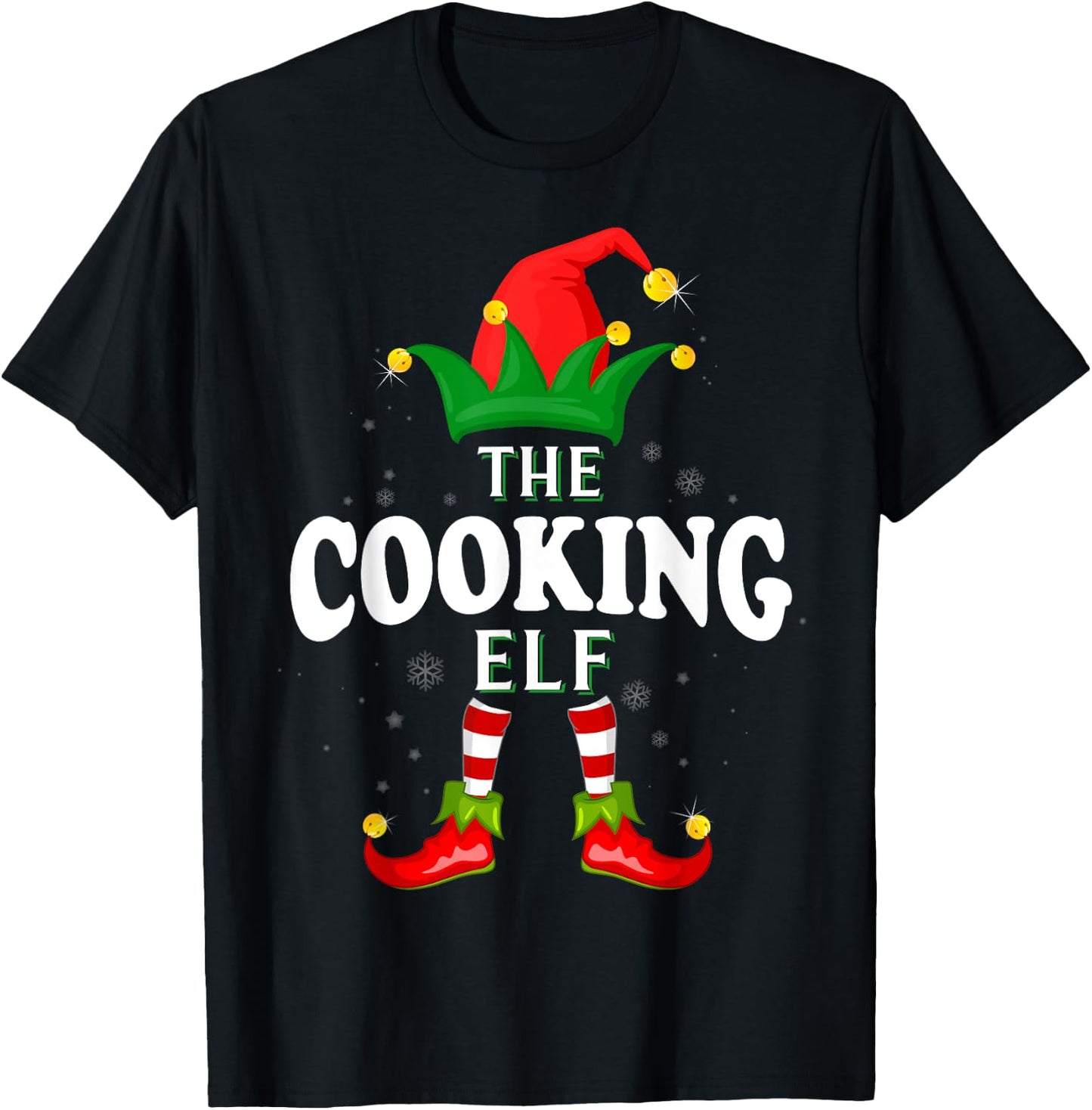 Xmas Cooking Elf Family Matching Christmas Pajama T-Shirt - T-Shirt | Black
