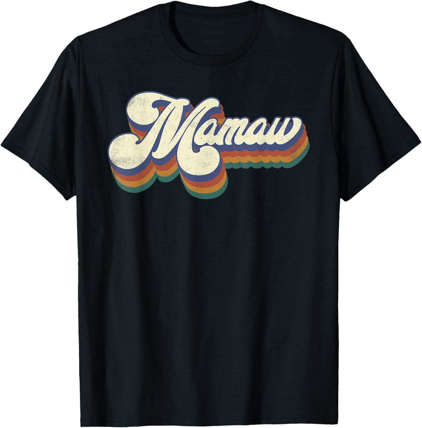 Mamaw Gifts For Grandma Retro Vintage Mother's Day Mamaw T-Shirt - T-Shirt | Black