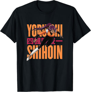 Bleach Yoruichi Shihoin Kanji Title Anime T-Shirt - T-Shirt | Black