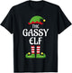 Gassy Elf Family Matching Group Christmas T-Shirt - T-Shirt | Black