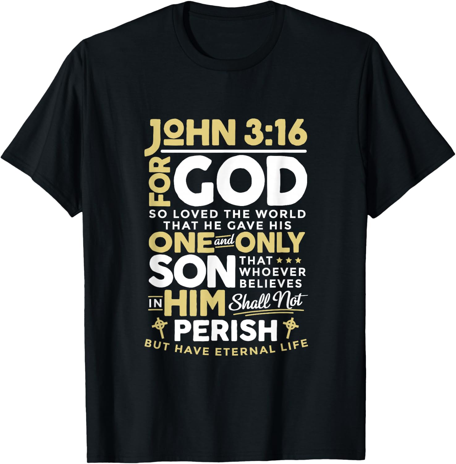 John 3:16 God So Loved The World Christian T-Shirt - T-Shirt | Black
