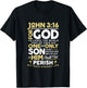 John 3:16 God So Loved The World Christian T-Shirt - T-Shirt | Black