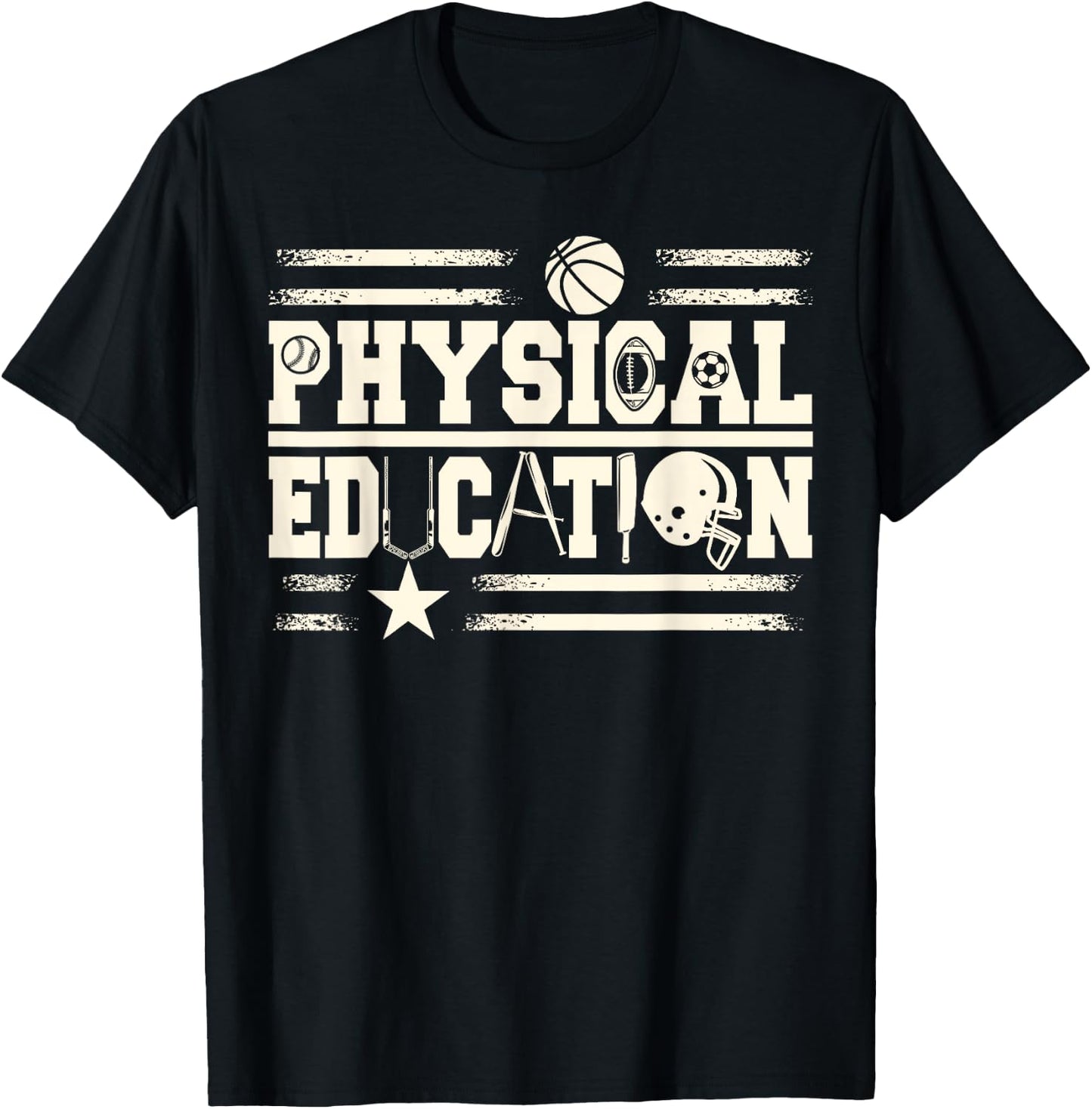 Physical Education Teacher Men Women Girls Kids T-Shirt - T-Shirt | Black