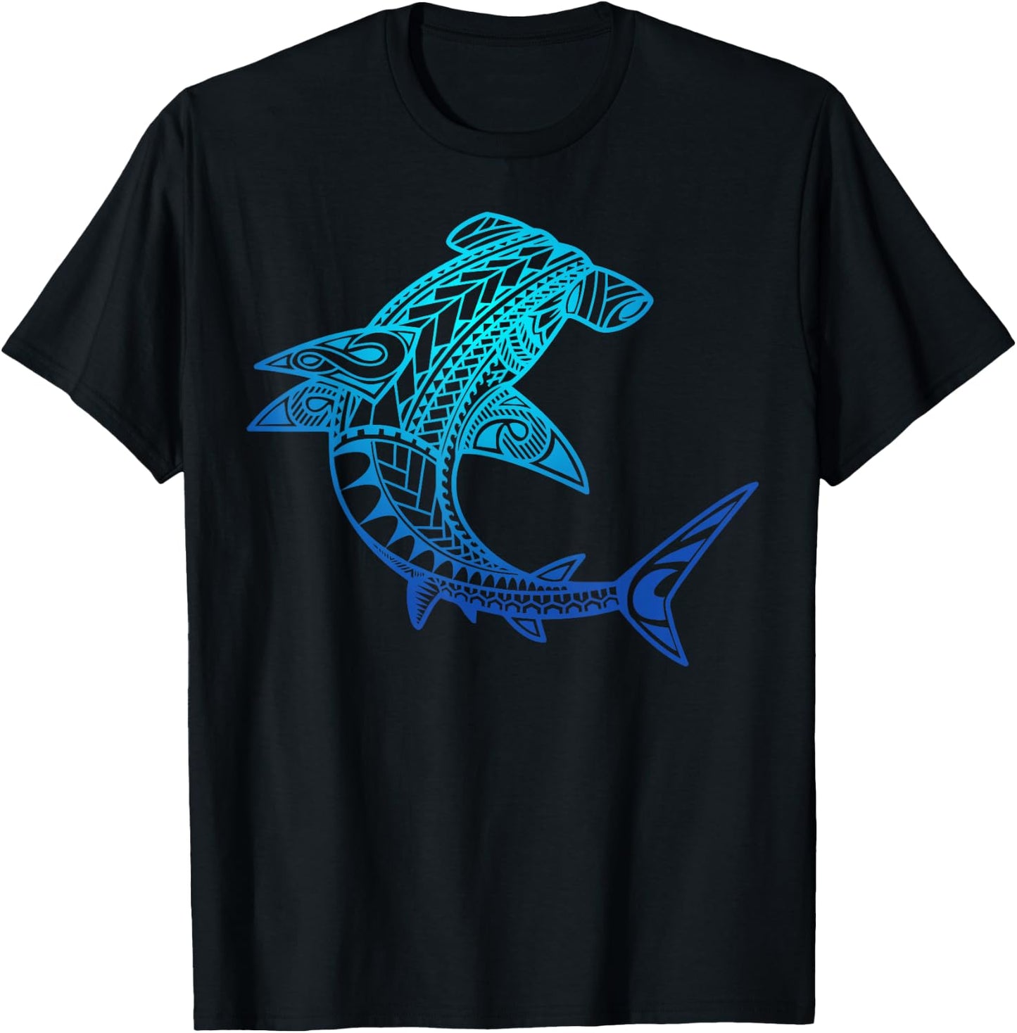 Hawaii Tribal Style Shark for Hawaiian Beach Lover Cool T-Shirt - T-Shirt | Black