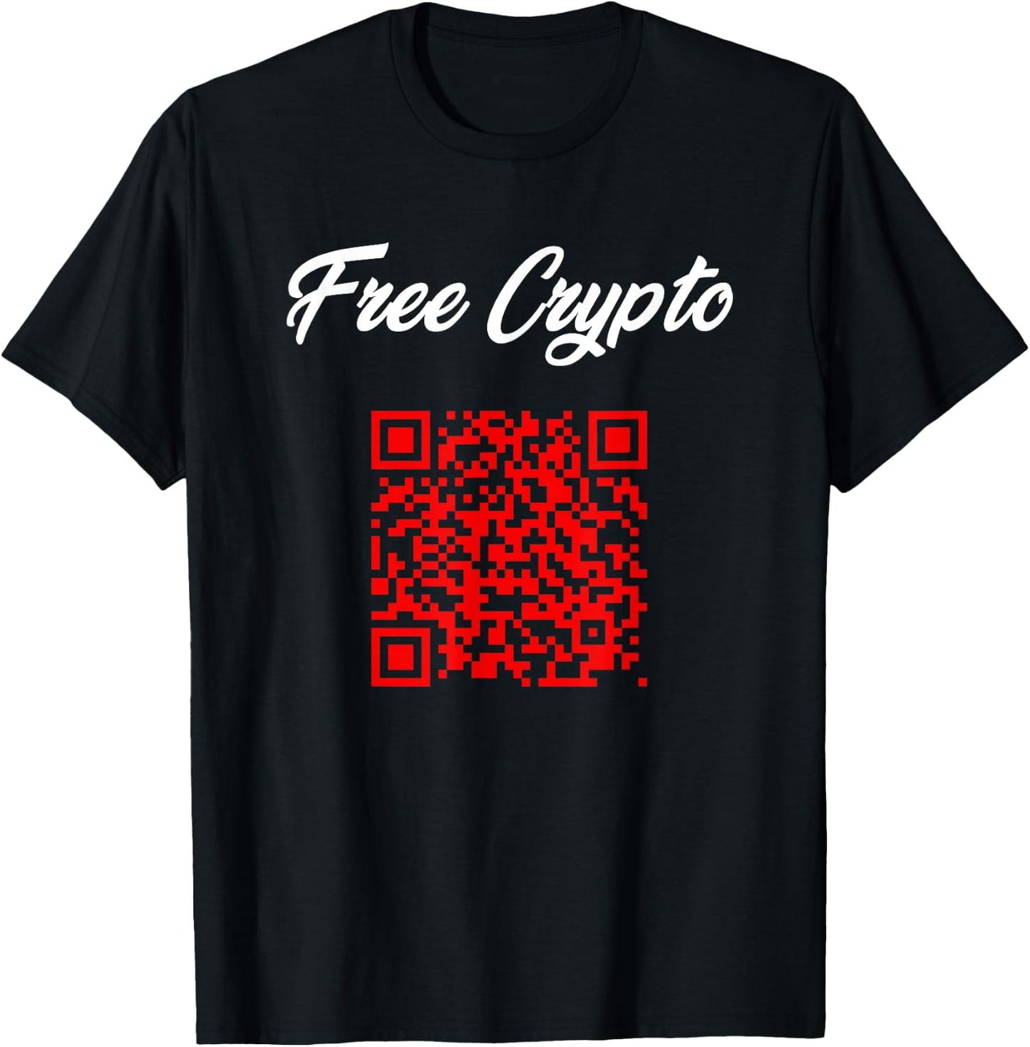 Free Crypto (Rick Roll) | Funny Novelty Cool Dank Viral Meme T-Shirt - T-Shirt | Black