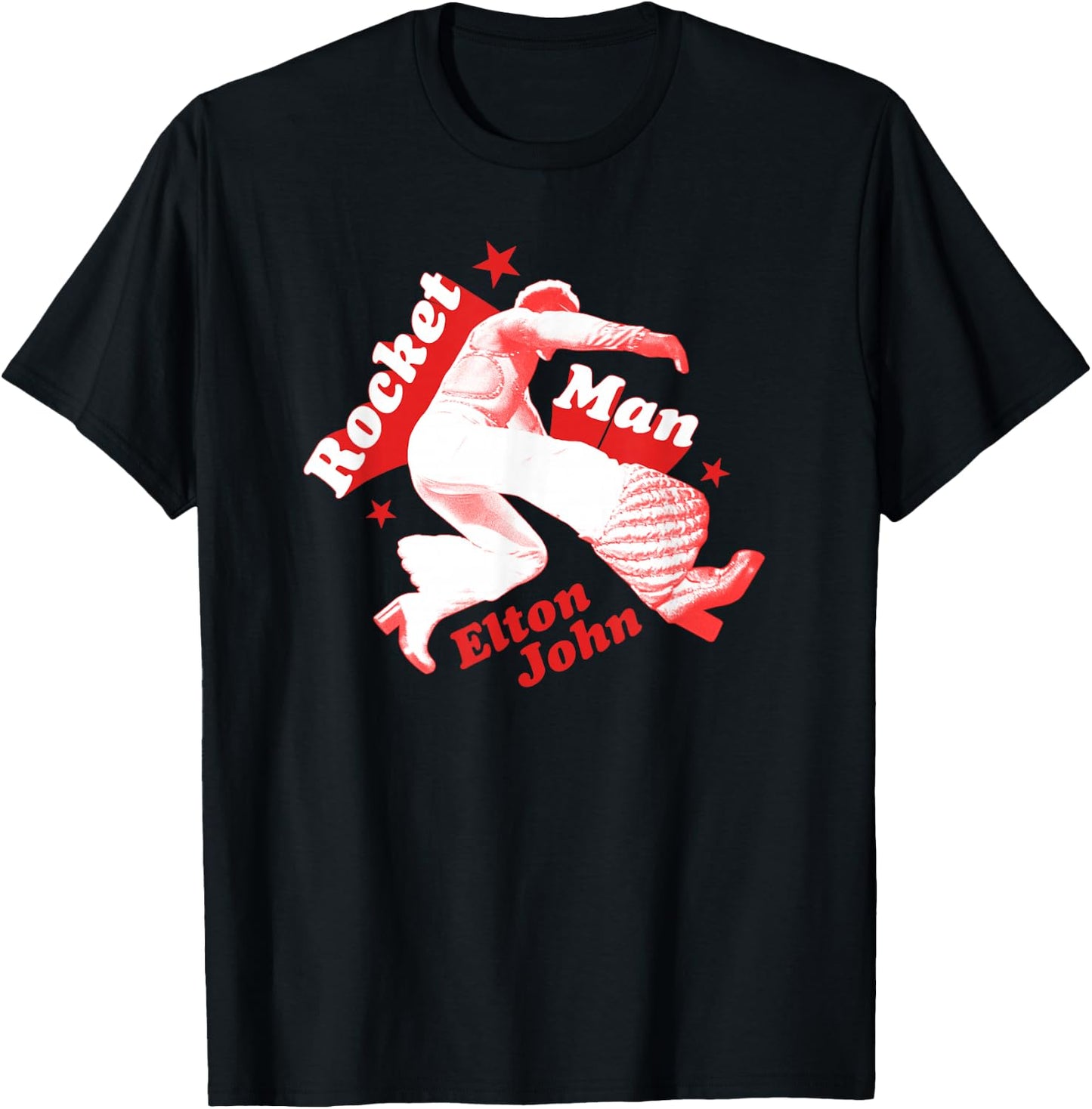 Official Elton John Rocket Man T-Shirt - T-Shirt | Black