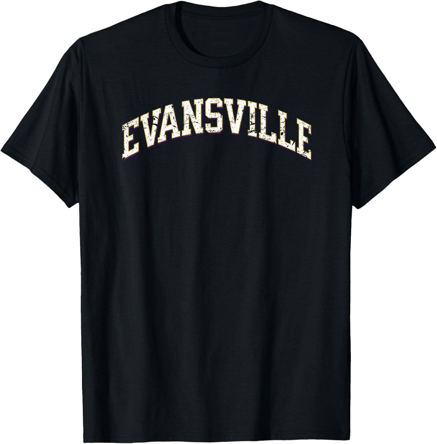 Evansville Indiana- Throwback Design - Vintage Worn Classic T-Shirt - T-Shirt | Black