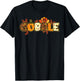 Gobble Turkey Cute Happy Thanksgiving Day Men Women Kids T-Shirt - T-Shirt | Black