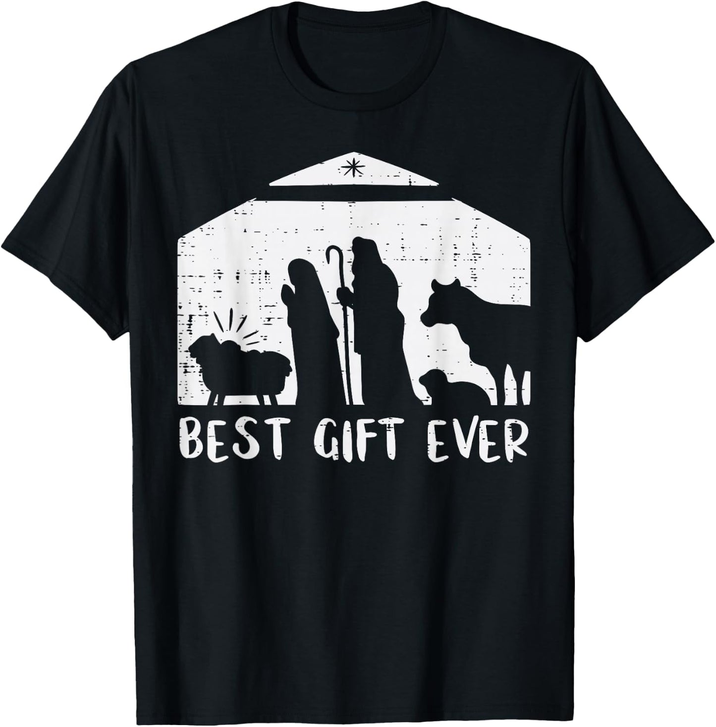 Christmas Best Gift Nativity Xmas Christian Men Women Kids T-Shirt - T-Shirt | Black