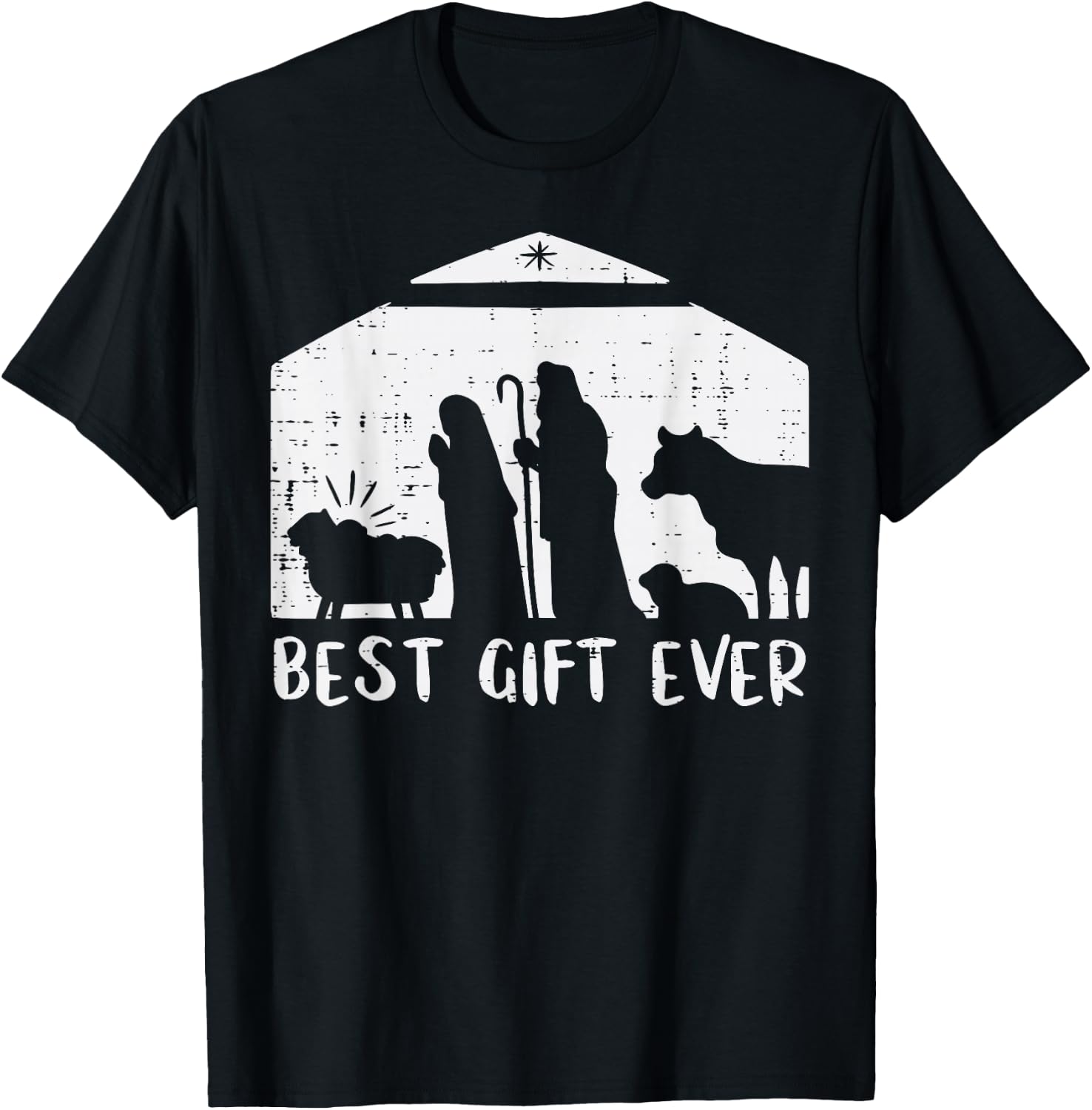 Christmas Best Gift Nativity Xmas Christian Men Women Kids T-Shirt - T-Shirt | Black