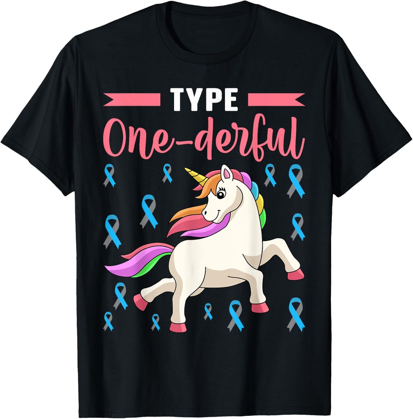 Type One-derful made for a Diabaetes Type One T-Shirt - T-Shirt | Black