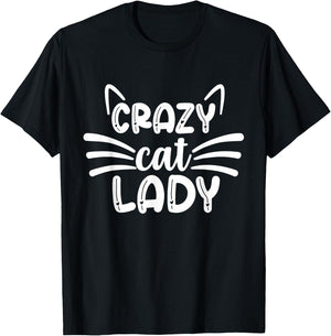 Cute Cat Lover Stuff & Girls Design Co. Crazy Cat Lady Cats Lover T-Shirt - T-Shirt | Black