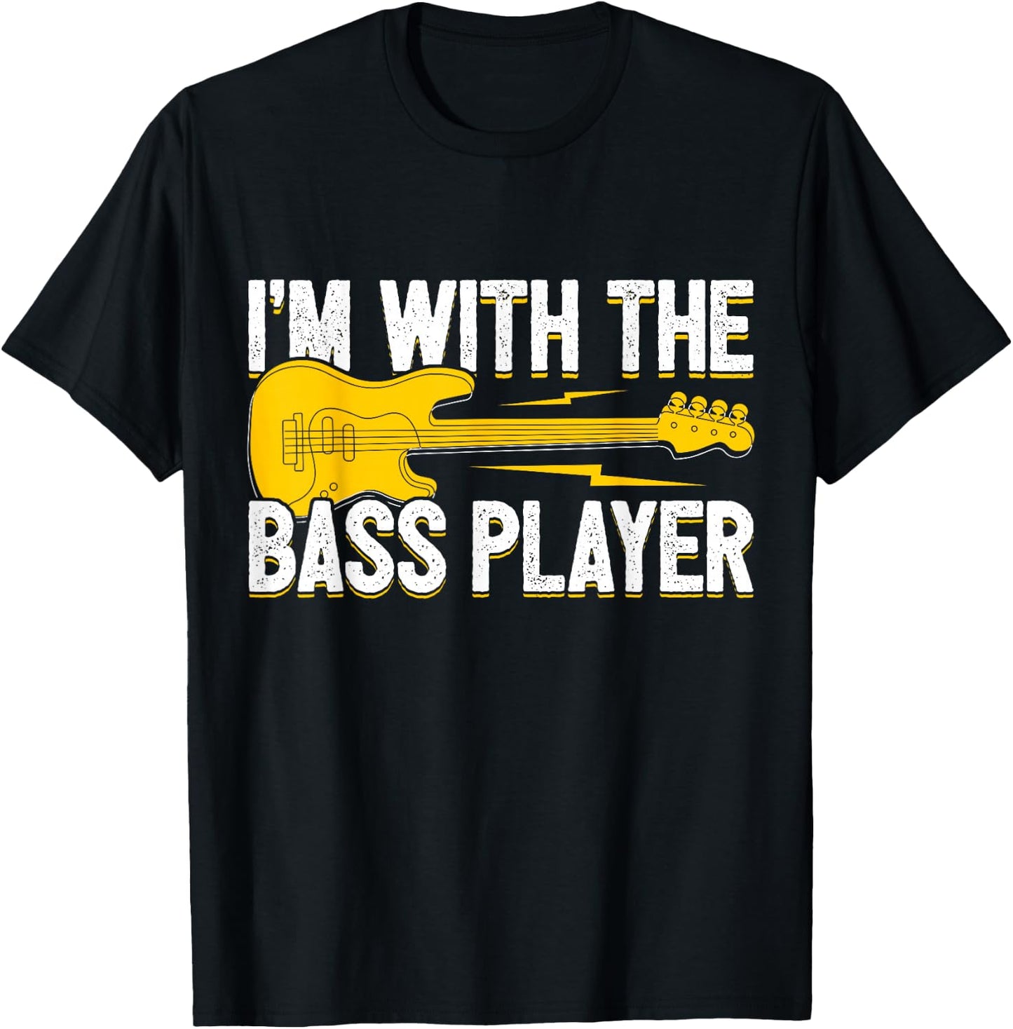 I'm With The Bass Player Wife Bassist Girlfriend Bass Player T-Shirt - T-Shirt | Black