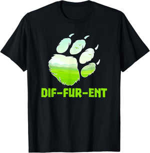 Furry DifFurEnt Wolf Dog Paw Furry Fandom Cosplay Men Women Girls Kids T-Shirt - T-Shirt | Black