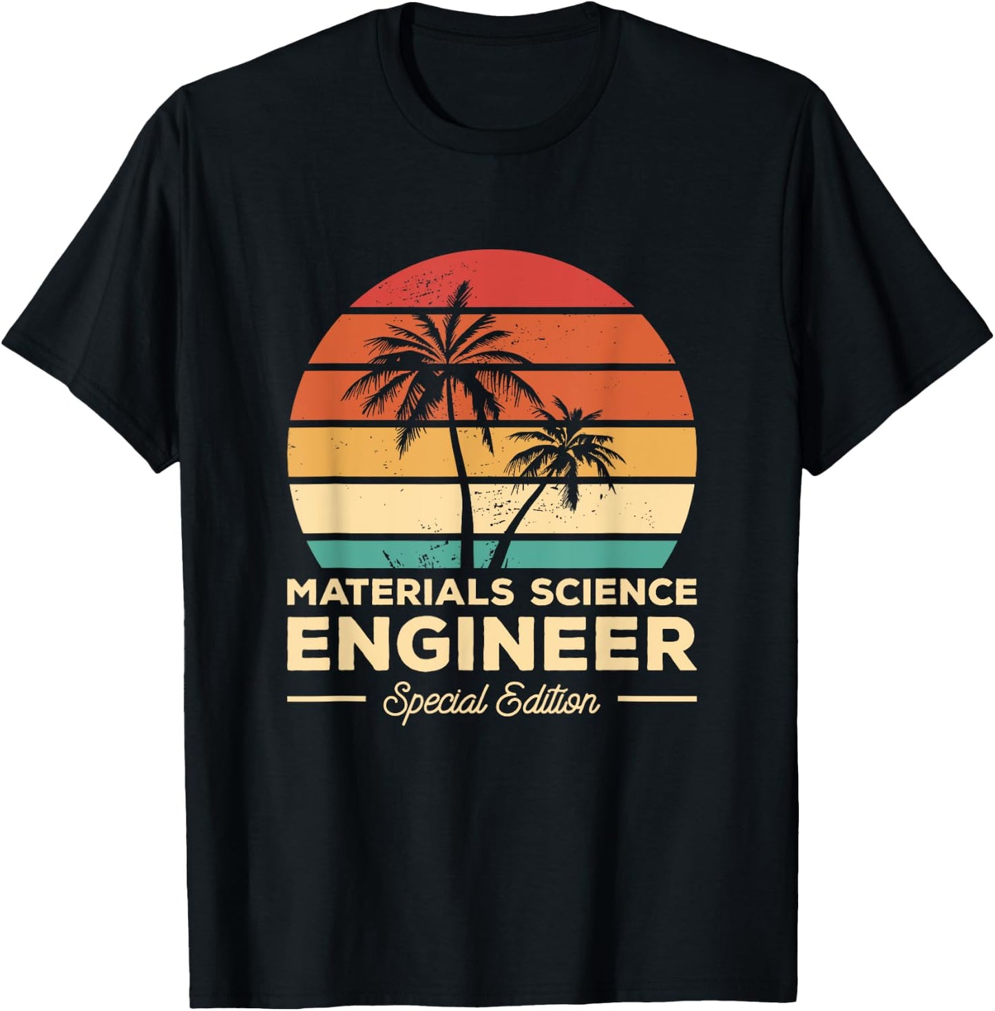 Vintage Materials Science Engineer T-Shirt - T-Shirt | Black
