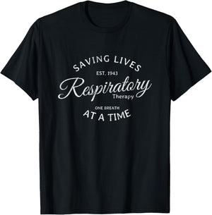 Medical Professional Designs and Gifts Respiratory Therapy - Respiratory Care Practitioner T-Shirt - T-Shirt | Black