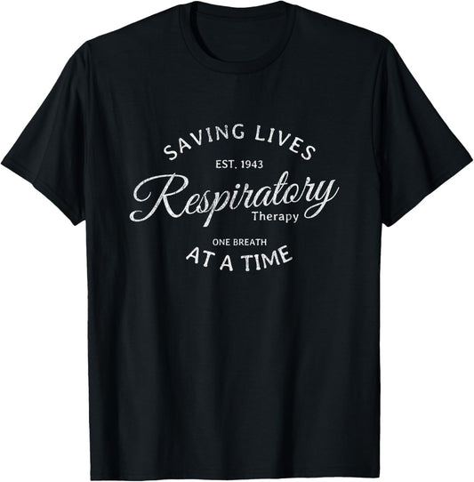 Medical Professional Designs and Gifts Respiratory Therapy - Respiratory Care Practitioner T-Shirt - T-Shirt | Black