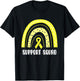 Support Squad Yellow Rainbow Myxoid Liposarcoma Awareness T-Shirt - T-Shirt | Black