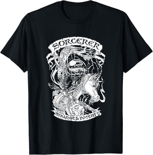 Fantasy Role-Playing Game (RPG) Sorcerer T-Shirt - T-Shirt | Black