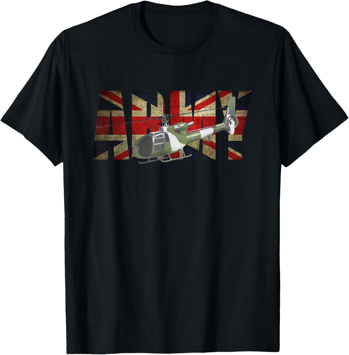 British Army Gazelle Helicopter T-Shirt - T-Shirt | Black