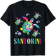 Santorini Tie Dye Sea Turtle Santorini Greece T-Shirt - T-Shirt | Black