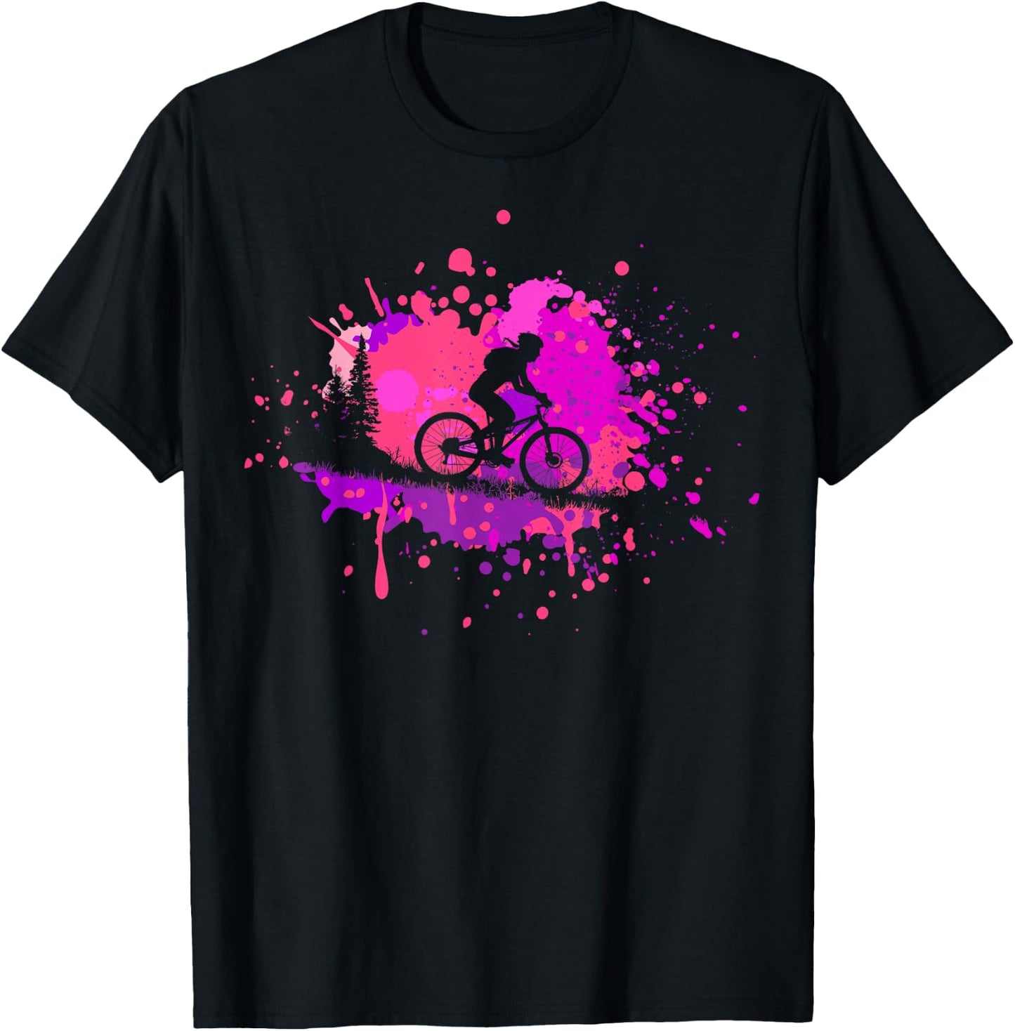 MTB for Mountain Biker | Girls Retro Mountain Bike T-Shirt - T-Shirt | Black