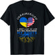 Ukraine USA Proud Of Both Countries Ukraimerican T-Shirt - T-Shirt | Black