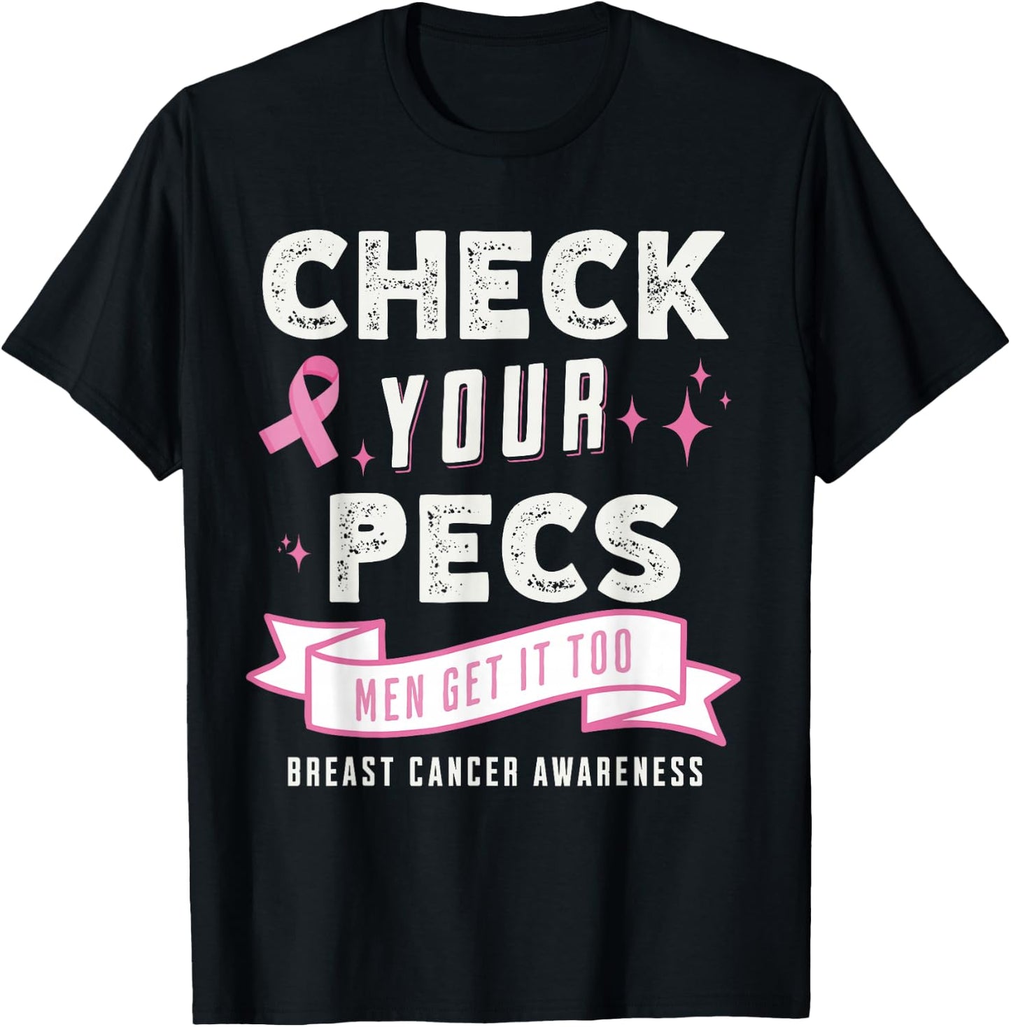 Male Breast Cancer Awareness Breast Cancer Awareness T-Shirt - T-Shirt | Black