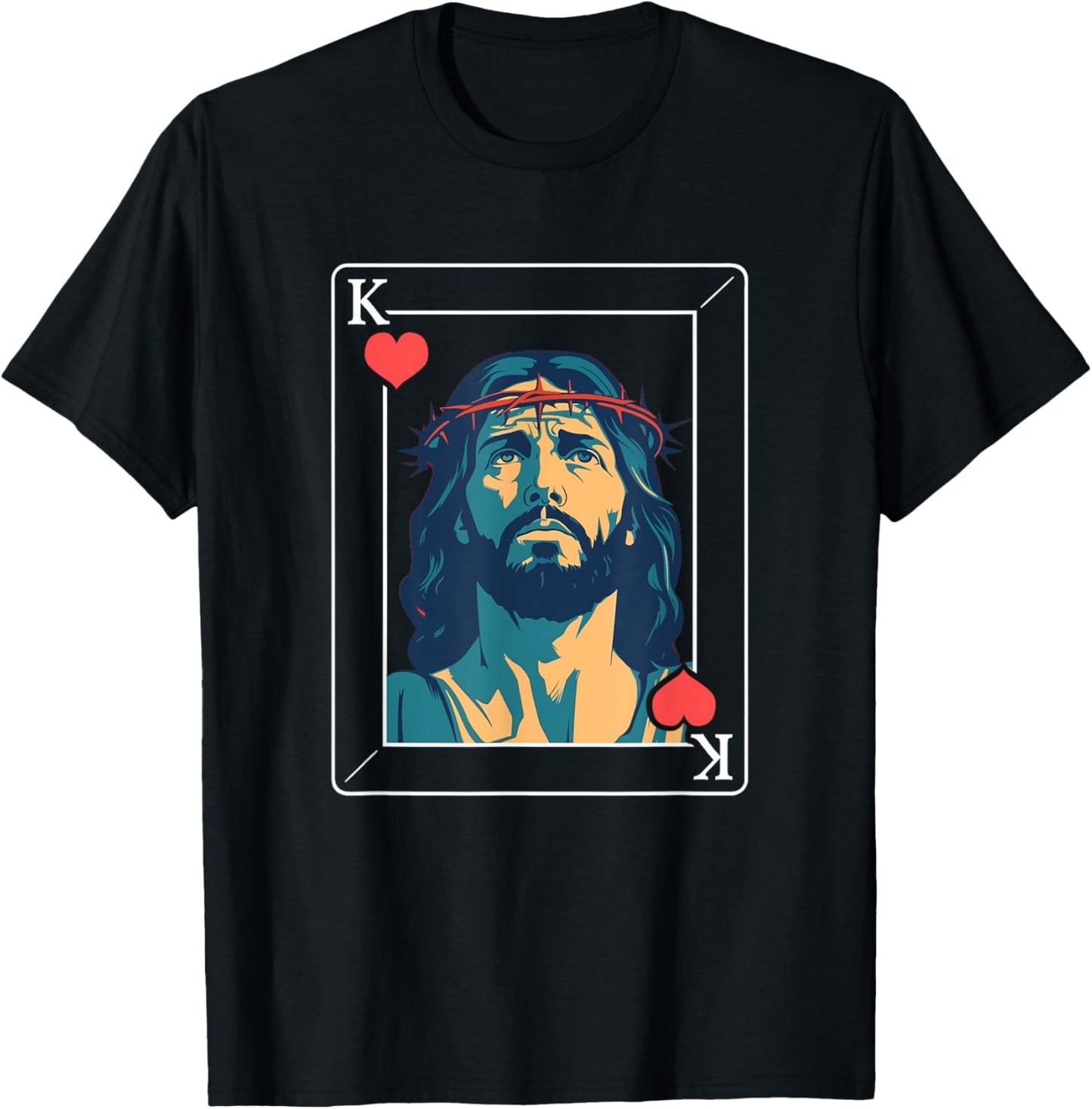 King of Hearts Jesus T-Shirt - T-Shirt | Black