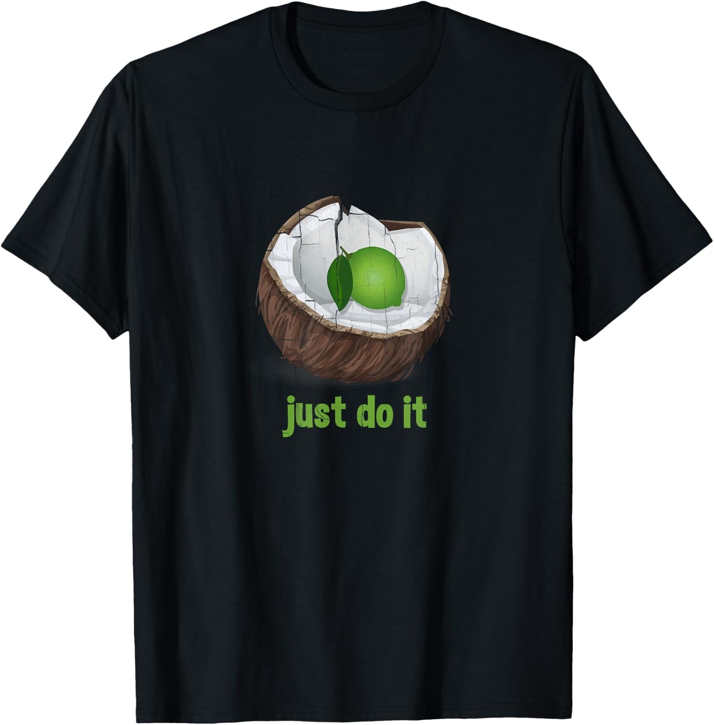 Funny Lime In The Coconut (Distressed) T-Shirt - T-Shirt | Black
