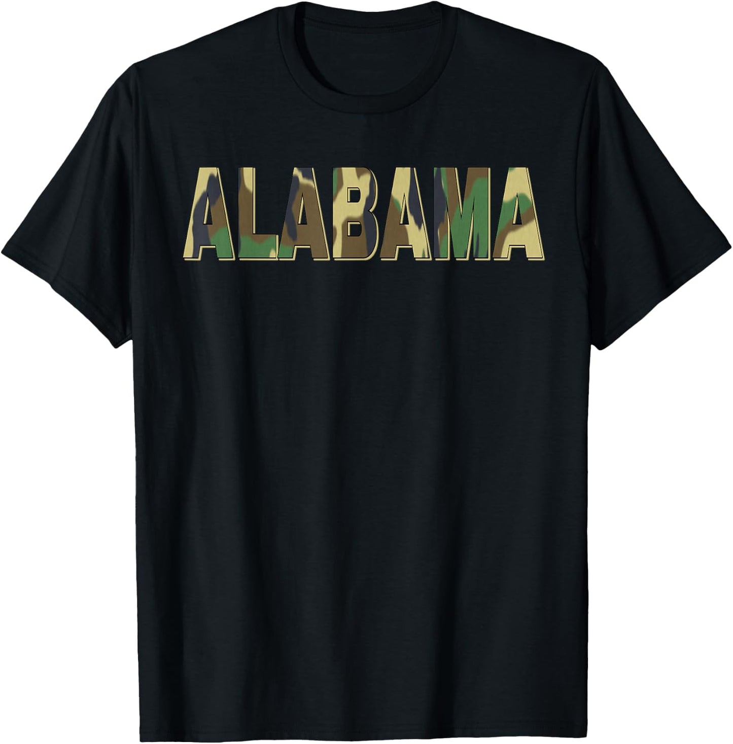 Alabama Camouflage Men Women & Kids Camo Alabama T-Shirt - T-Shirt | Black