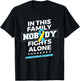 Nobody fights alone Cushing's Disease Awareness T-Shirt - T-Shirt | Black