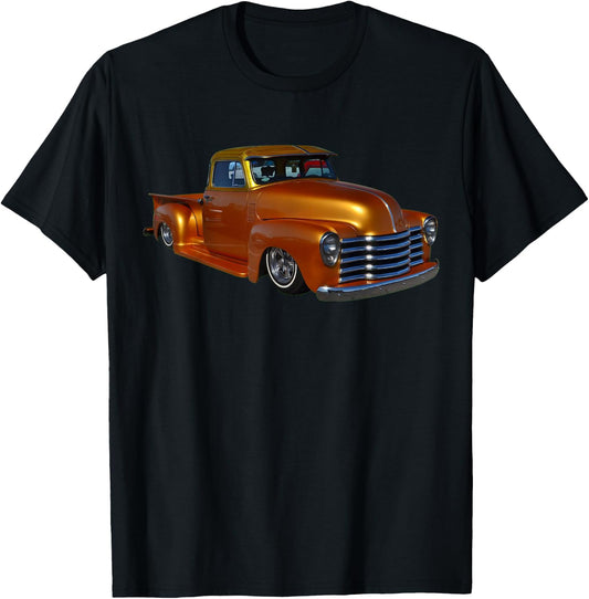 1953 Step Side Truck - Low Rider Kustom Hot Rod Muscle Car T-Shirt - T-Shirt | Black