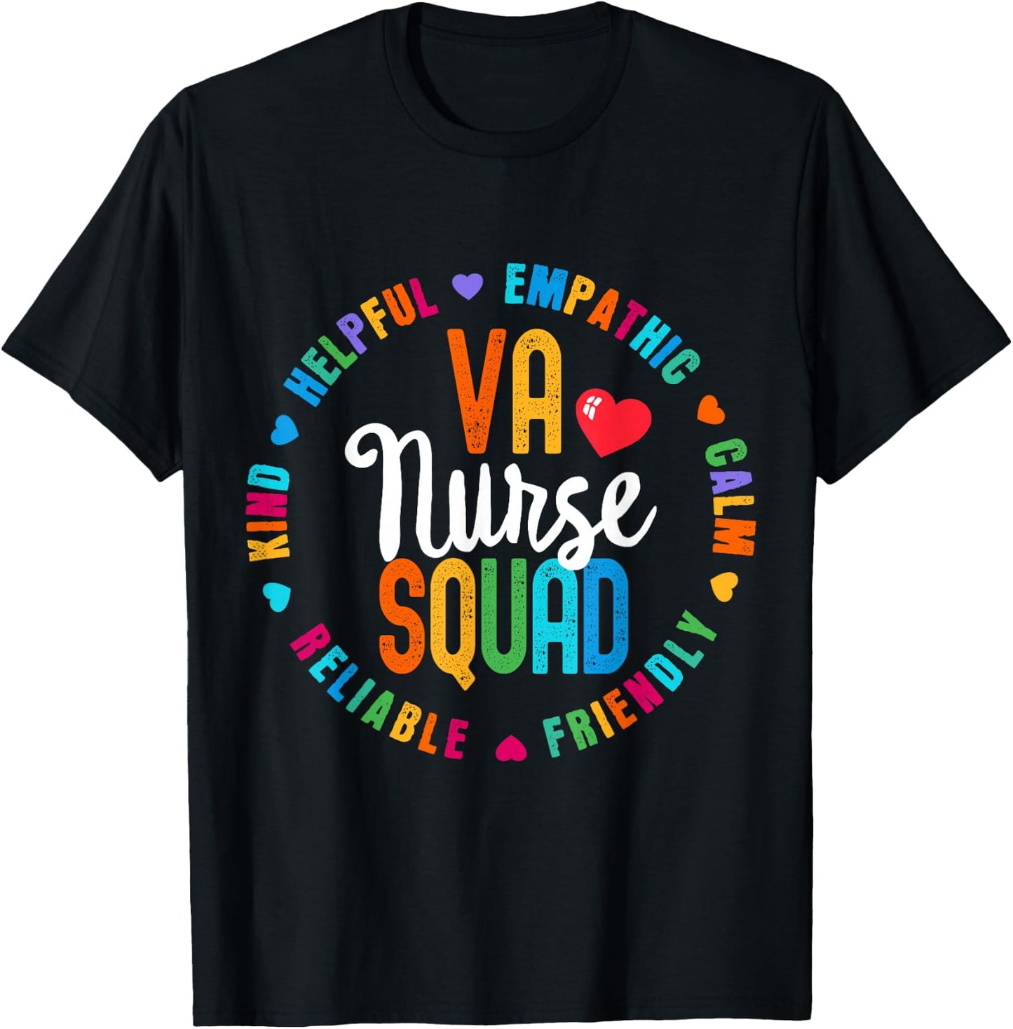 VA Nurse Squad Nurse Team Registered Nursing T-Shirt - T-Shirt | Black