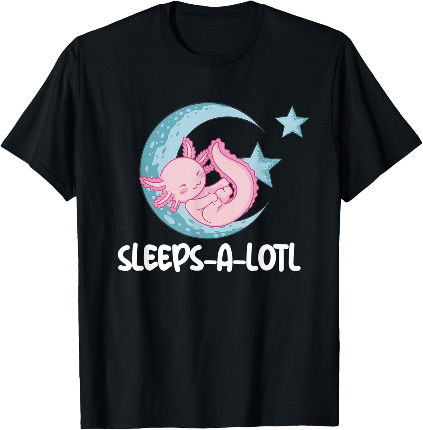Sleeps-A-Lotl Sleeping Axolotl Kids Sleeping Axolotl T-Shirt - T-Shirt | Black