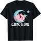 Sleeps-A-Lotl Sleeping Axolotl Kids Sleeping Axolotl T-Shirt - T-Shirt | Black