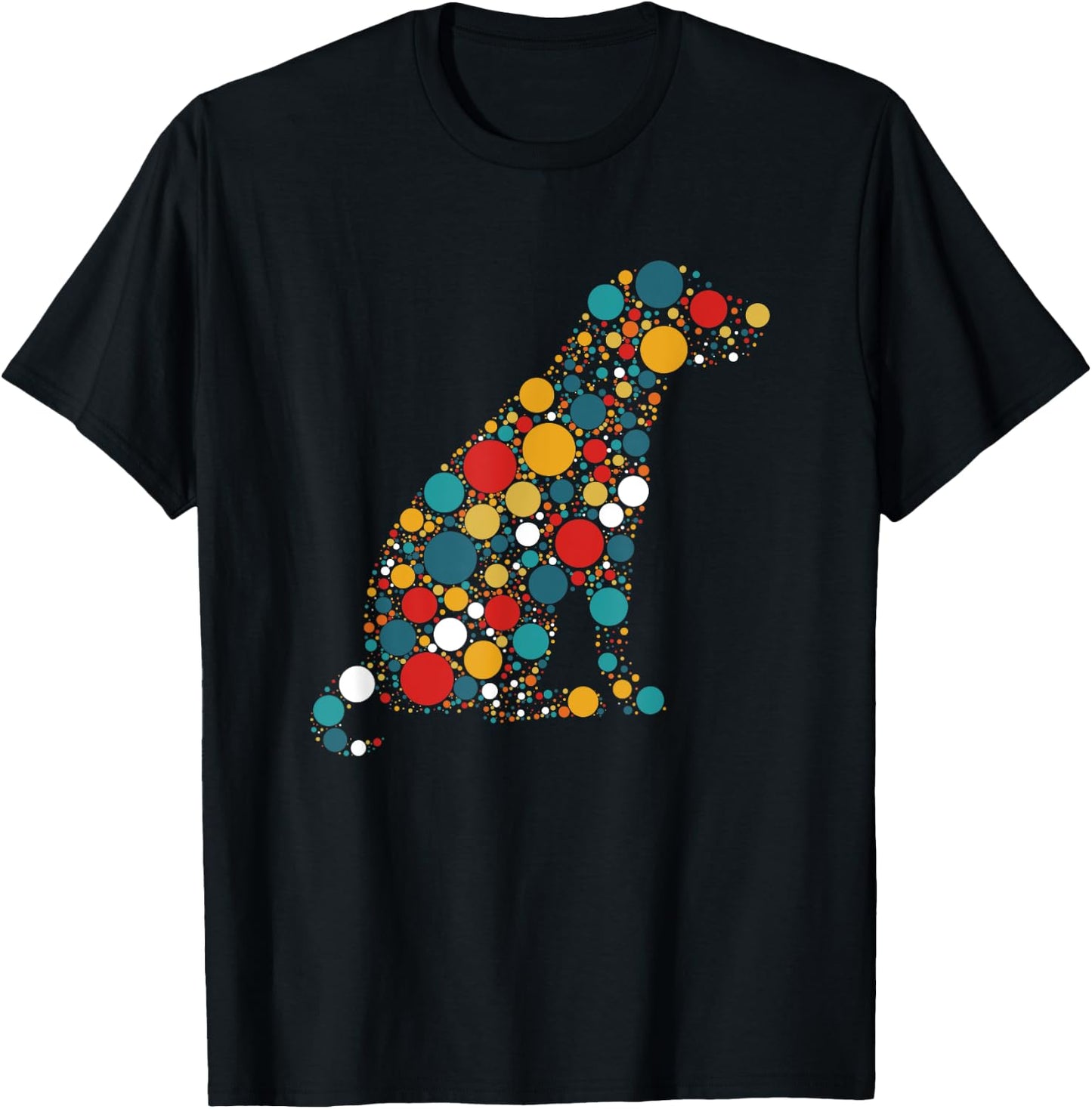 Colorful Polka Dot Dog Lovers International Dot Day Women Kids T-Shirt - T-Shirt | Black