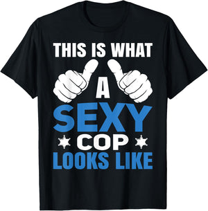 Cop Police Officer Sheriff T-Shirt - T-Shirt | Black