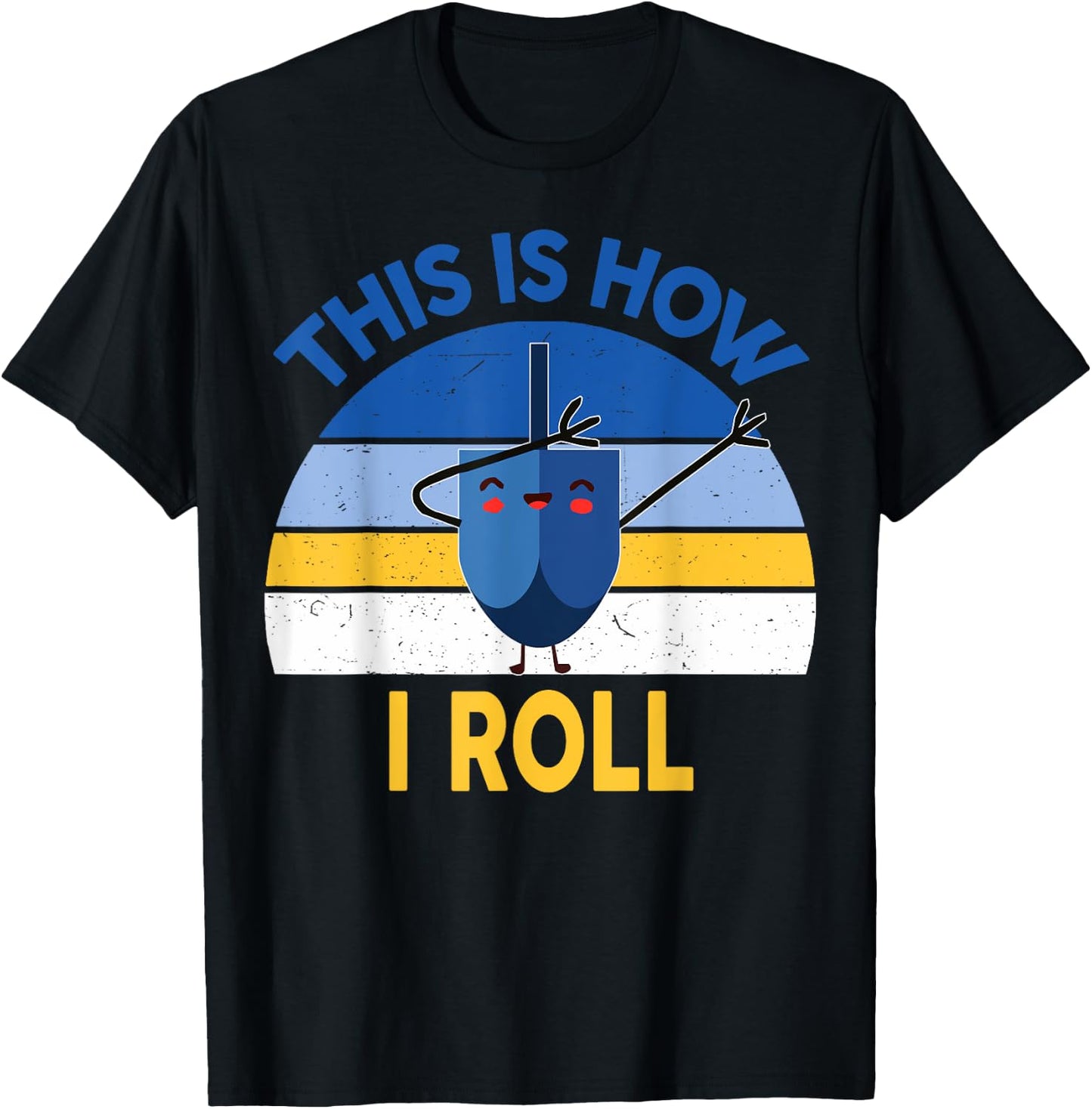 Hanukkah This Is How I Roll Dabbing Kids Toddler Boys Teens T-Shirt - T-Shirt | Black